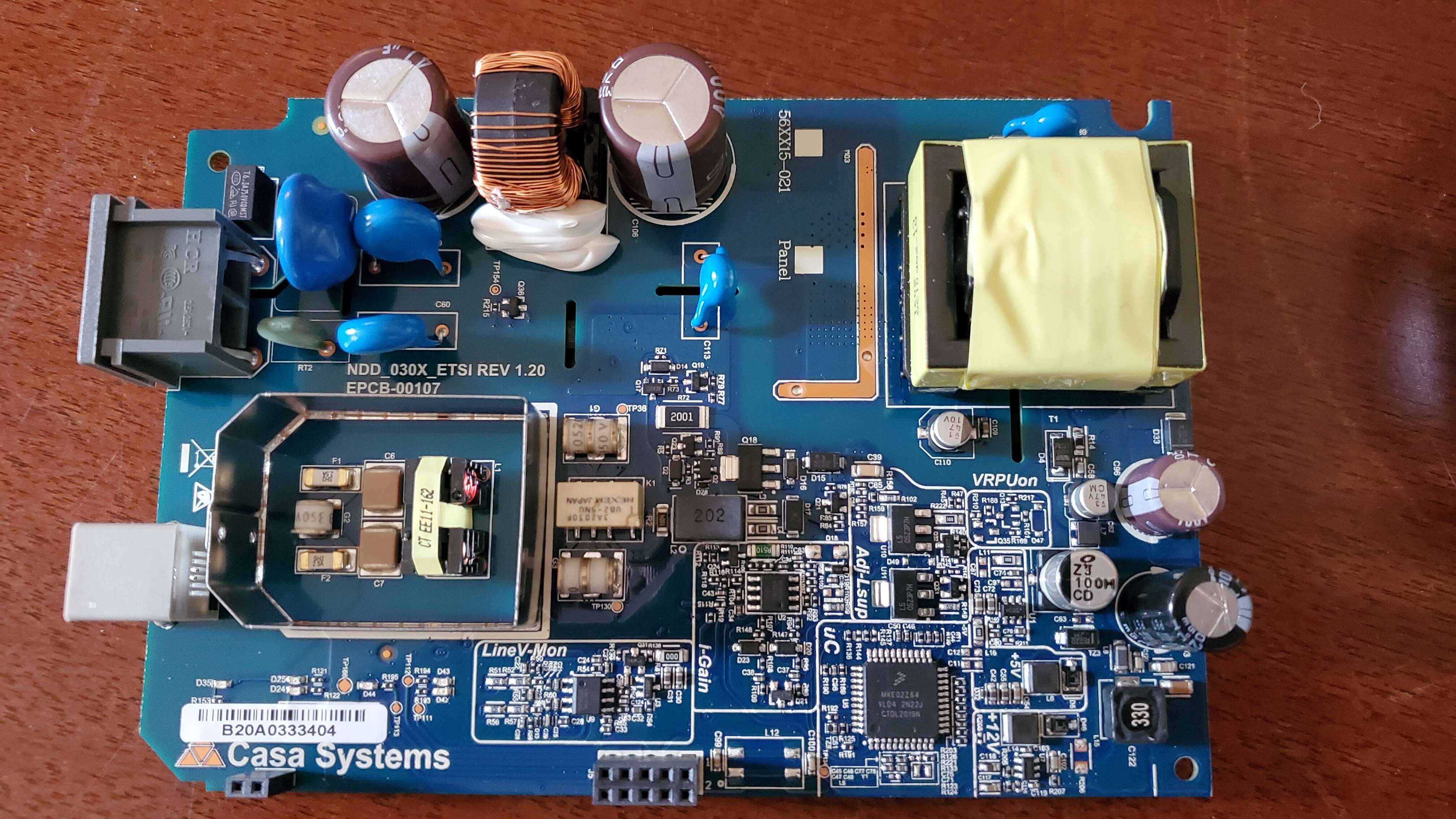 Top side of the lower PCB