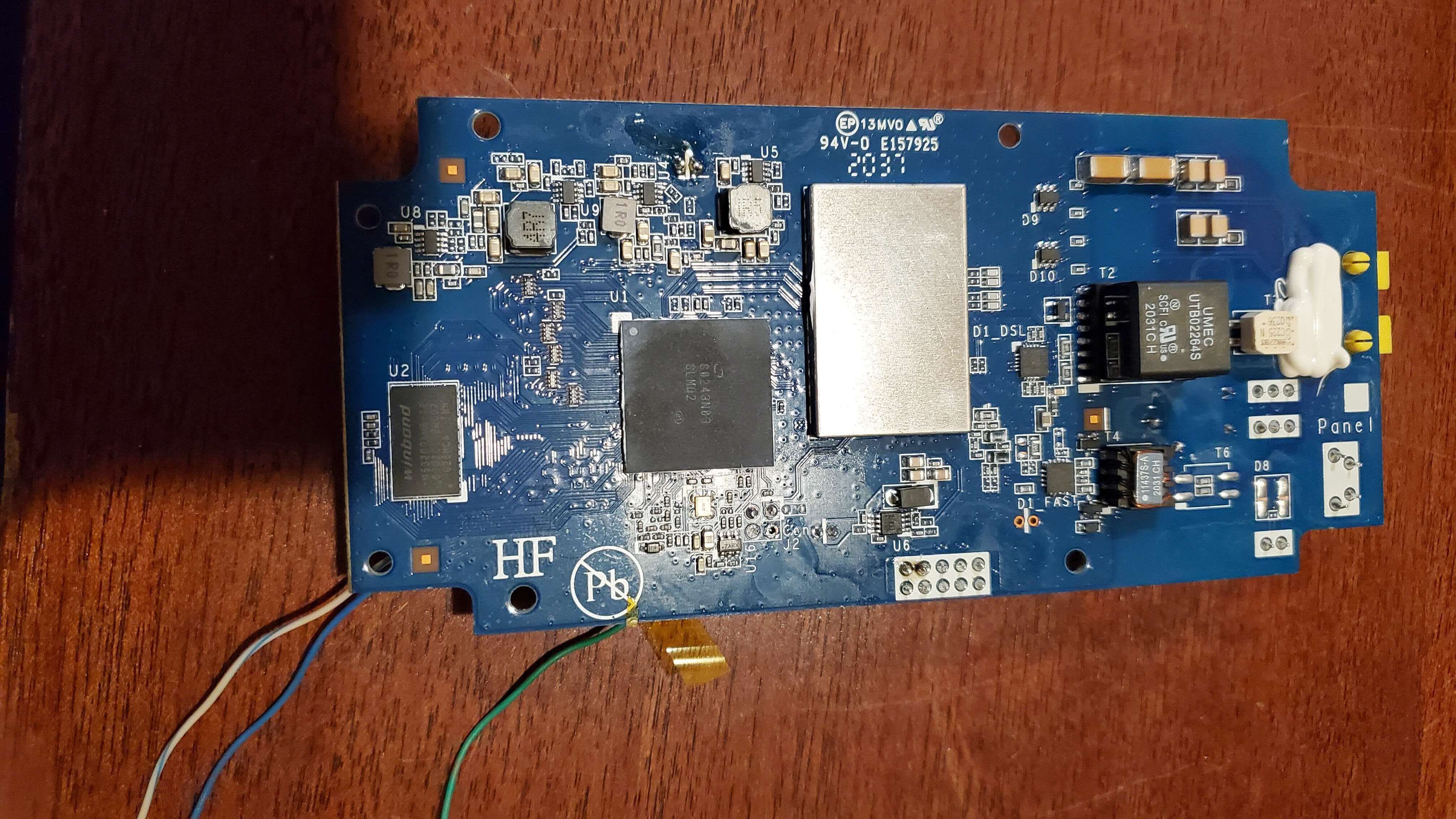 Top side of the upper PCB